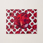RUBY JEWELED VALENTIJN HEARTS JEWELED DESIGN LEGPUZZEL (Horizontaal)