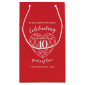 Ruby Jubileum 40 jaar liefde vrouw geschenktas Klein Cadeauzakje (Achterkant)