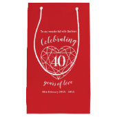 Ruby Jubileum 40 jaar liefde vrouw geschenktas Klein Cadeauzakje (Voorkant)