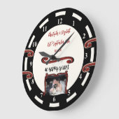 Ruby jubileum 40 jaar namen toevoegen foto zwart grote klok (Hoek)