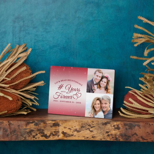 Ruby Jubileum hoort JAREN IN FOREVER 2 Foto Fotoplaat (Zijkant)