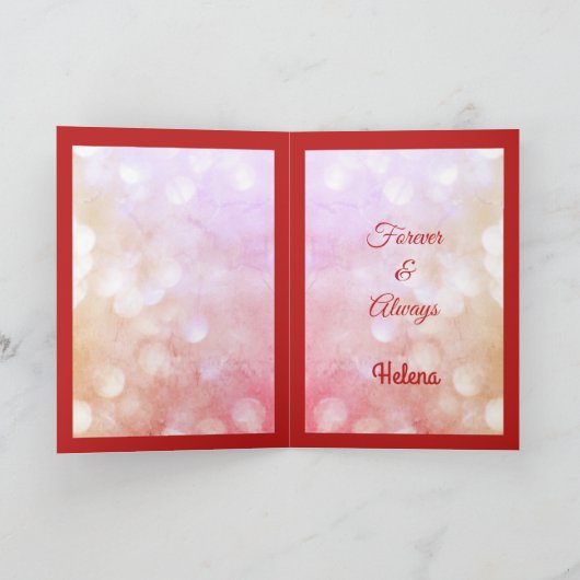 Ruby Jubileum Husband Wenskaart. Kaart (Binnen)