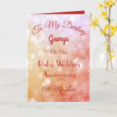 Ruby Jubileum Husband Wenskaart. Kaart (Gele Bloem)