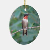Ruby-keel Hummingbird Keramisch Ornament (Rechts)