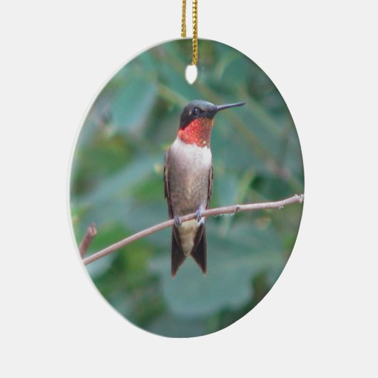 Ruby-keel Hummingbird Keramisch Ornament (Rechts)