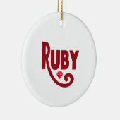 Ruby Keramisch Ornament (Rechts)