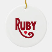 Ruby Keramisch Ornament (Voorkant)