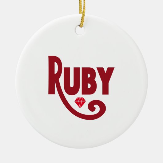 Ruby Keramisch Ornament (Voorkant)