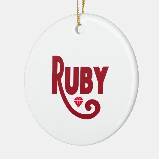 Ruby Keramisch Ornament (Links)