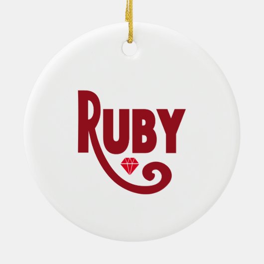Ruby Keramisch Ornament (Achterkant)