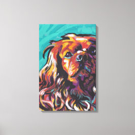 Ruby King Charles Cavalier Canvas Verpakte Pop Art