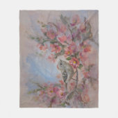 Ruby Kinglet Bird Fleece Deken (Voorkant)