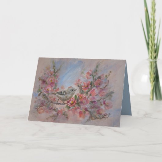 Ruby Kinglet Bird Kaart (Voorkant)