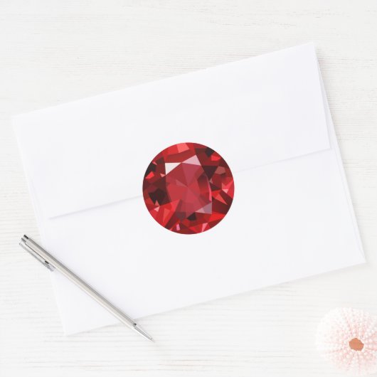 Ruby klassieke round sticker (Envelop)