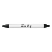 Ruby Kugelschreiber Zwarte Inkt Pen (Voorkant)