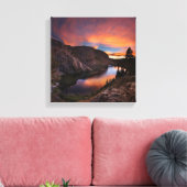 Ruby Lake Sunset - John Muir Trail - Sierra Nevada Canvas Afdruk (Insitu (Woonkamer))