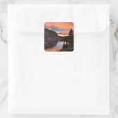 Ruby Lake Sunset - John Muir Trail - Sierra Nevada Vierkante Sticker (Tas)