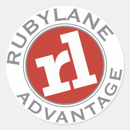 Ruby Lane Advantage - Classic Ronde Sticker (Voorkant)
