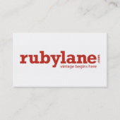 Ruby Lane Custom Visitekaartje (Voorkant)