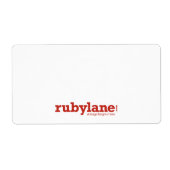 Ruby Lane Grote Verzendlabels w / Logo Etiket (Voorkant)