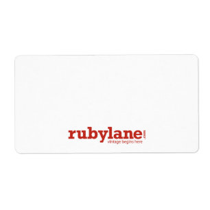 Ruby Lane Grote Verzendlabels w / Logo Etiket