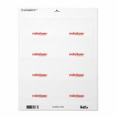 Ruby Lane Grote Verzendlabels w / Logo Etiket (Full Sheet)