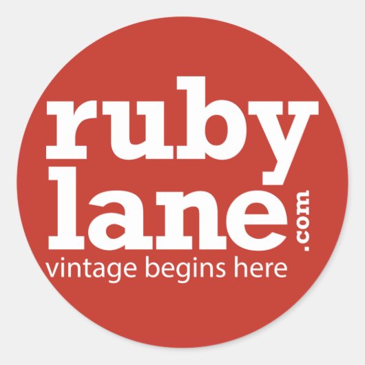 Ruby Lane Ronde Stickers (Voorkant)
