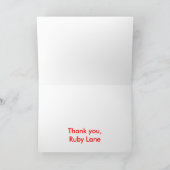 Ruby Lane Thank You Card - 7" x 5" Bedankkaart (Binnen)