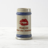 RUBY LIPS= "MEET ME ONDER MISTLETOE" STEIN