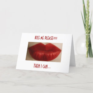 RUBY LIPS ZEGGEN KUS ME DAN KAN IK KUS U OVER / OV FEESTDAGEN KAART