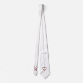 Ruby Love and Heart Red Stropdas (Achterkant)