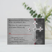 Ruby Medieval Celtic Cross RSVP Card (Staand voorkant)