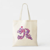 Ruby meisjes naam en betekenis R-monogram Tote Bag (Achterkant)