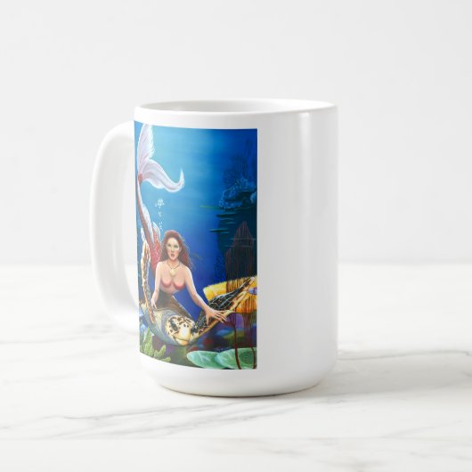 Ruby Mermaid Coffee Mok (Voorkant links)