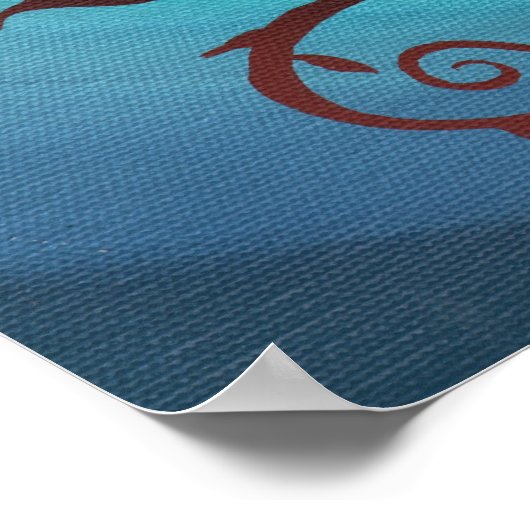 Ruby Mermaid Poster Print (Hoek)