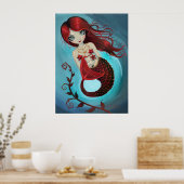 Ruby Mermaid Poster Print (Keuken)