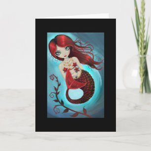 Ruby Mermaid Wenskaart Kaart