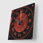 Ruby Midnight Clock Vierkante Klok (Hoek)