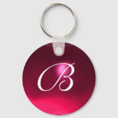RUBY MONOGRAM, rode roze Sleutelhanger (Voorkant)