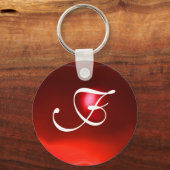 RUBY MONOGRAM, rood Sleutelhanger (Voorkant)