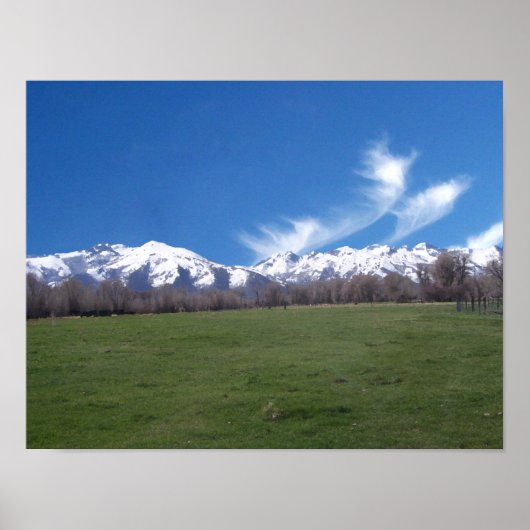 Ruby Mountains in april Poster (Voorkant)