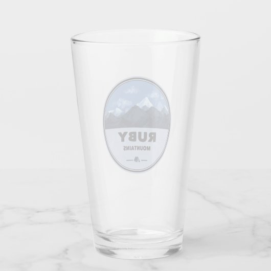 Ruby Mountains Nevada Kamperen Glas (Achterkant)