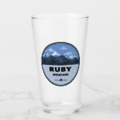Ruby Mountains Nevada Kamperen Glas (Voorkant)