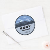 Ruby Mountains Nevada Kamperen Ronde Sticker (Envelop)