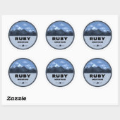 Ruby Mountains Nevada Kamperen Ronde Sticker (Vel)