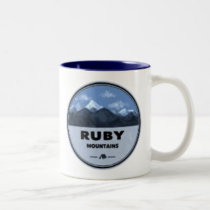 Ruby Mountains Nevada Kamperen Tweekleurige Koffiemok