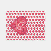 Ruby naam betekent waterverf hart gem deken (Voorkant (Horizontaal))