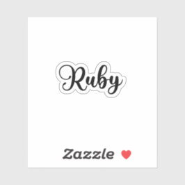 Ruby Name - Handgeschreven kalligrafie Sticker