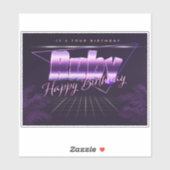 Ruby Name Vorname lila retro Sticker Geburtstag (Vel)