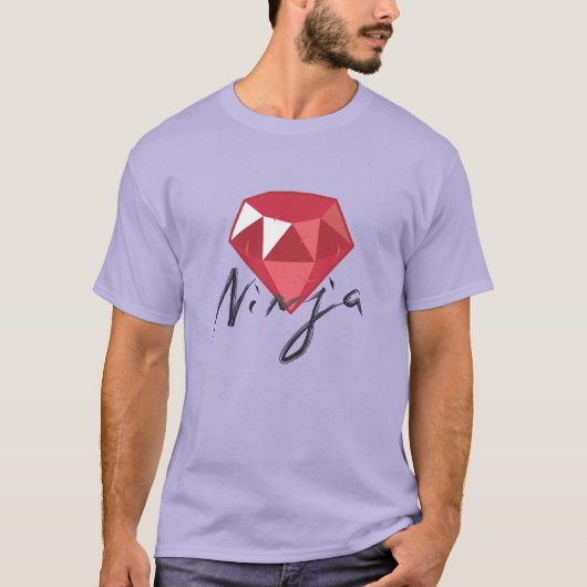 Ruby Ninja Gemstone Geek Shirt (Voorkant)